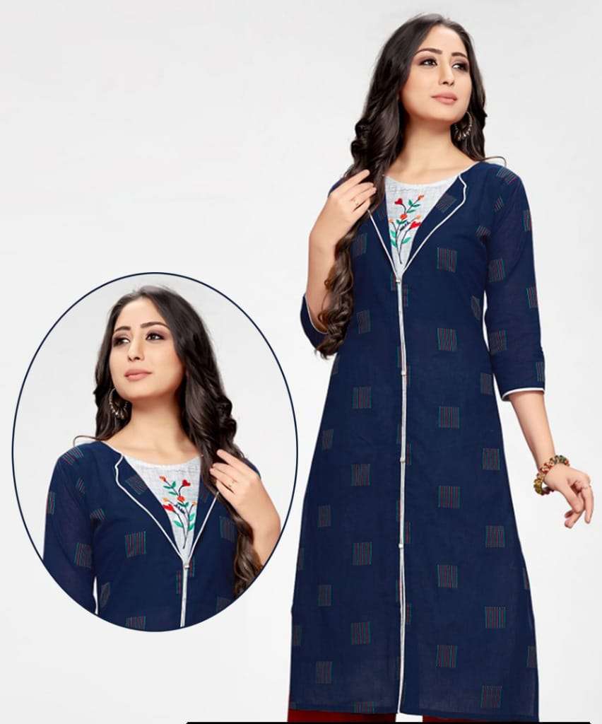 VASTRA MODA PRESENTS VM 249 COTTON DOBY WITH HAND EMBROIDERY M TO XXL